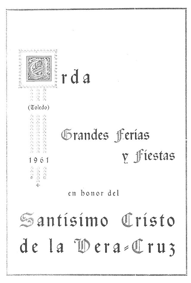 Fiestas en honor del Santísimo Cristo 1961 Urda
